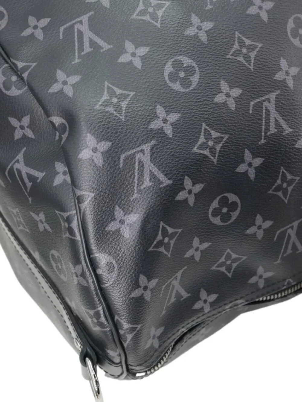 Louis Vuitton Keepall 55 Bandouliere Monogram Eclipse Travel Bag Black